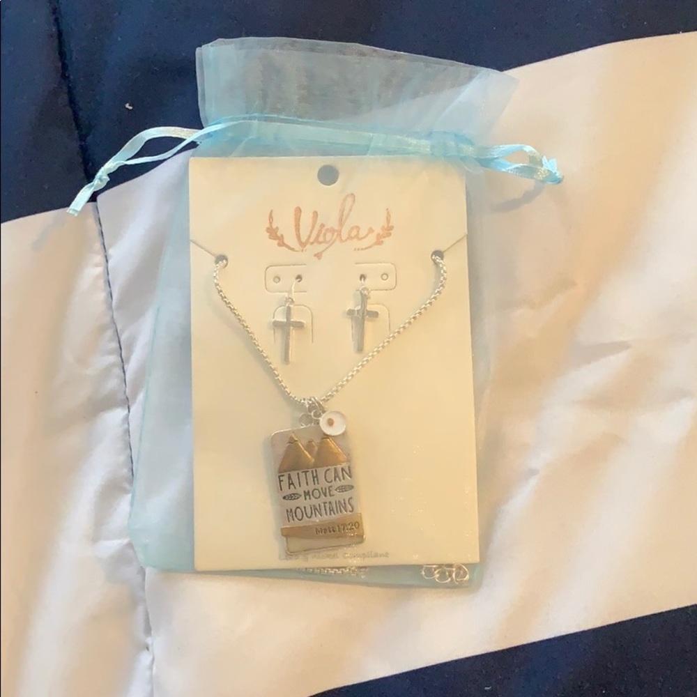 Faith can move mountains jewelry set